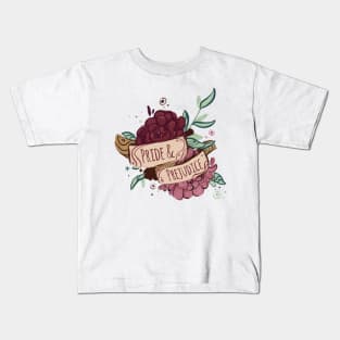 Pride and Prejudice Bouquet - Graphic Illustration Kids T-Shirt